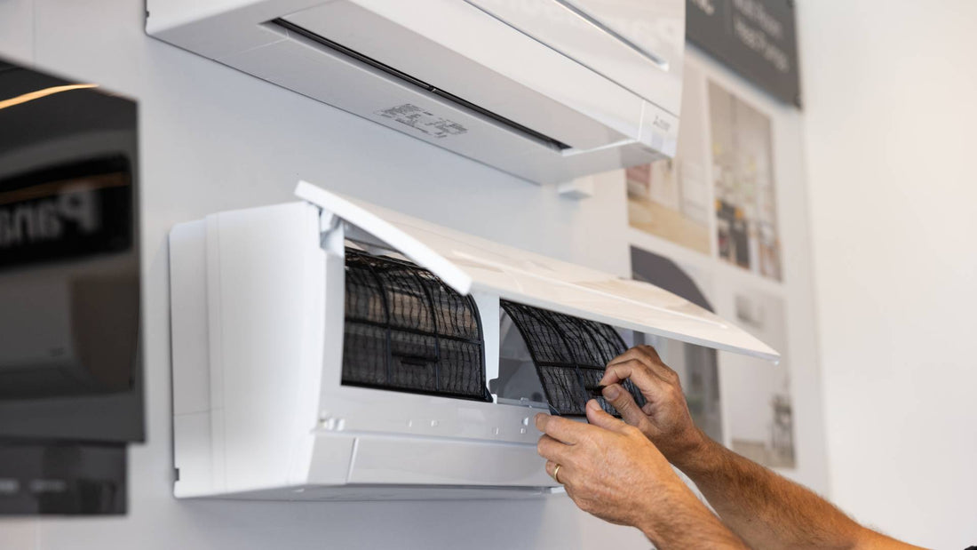 AVS cleaning a heat pump filter